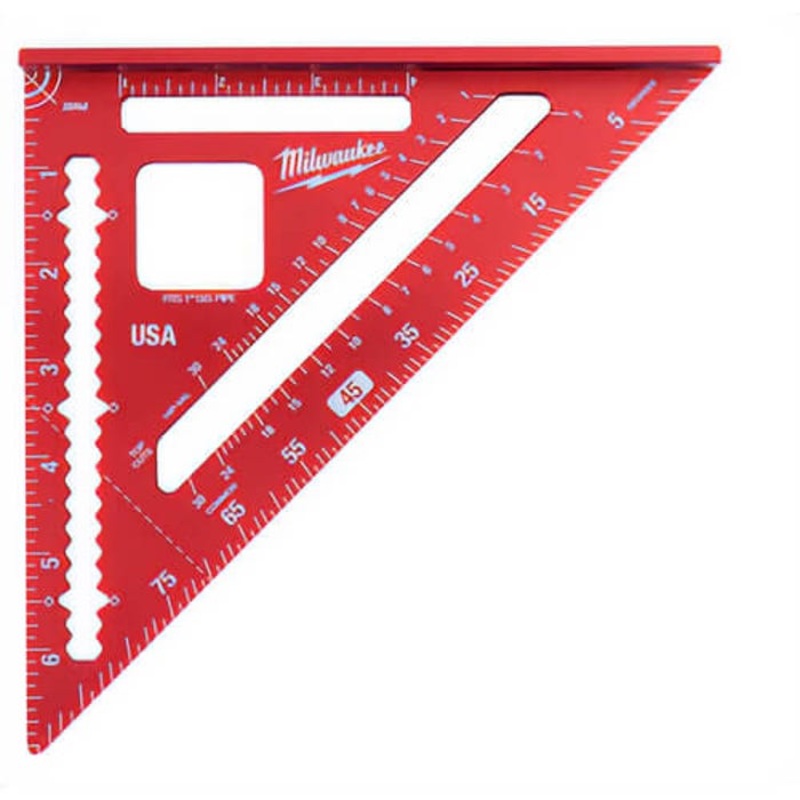 Milwaukee MLSQ070 Rafter Square, 7 in, 1/8 in Graduation, Aluminum