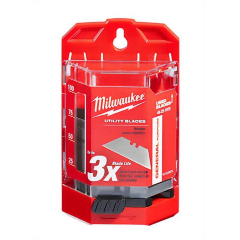 Milwaukee 48-22-1975 General Purpose Utility Blades, Micro Carbide Metal, 75 pc