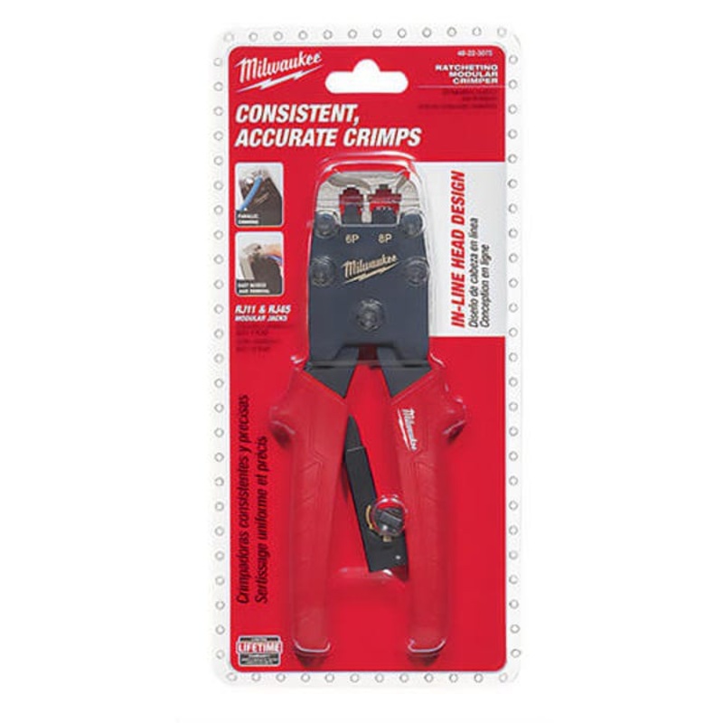 Milwaukee 48-22-3075 Ratcheting Modular Crimper, 1/2 in Jaw, Steel