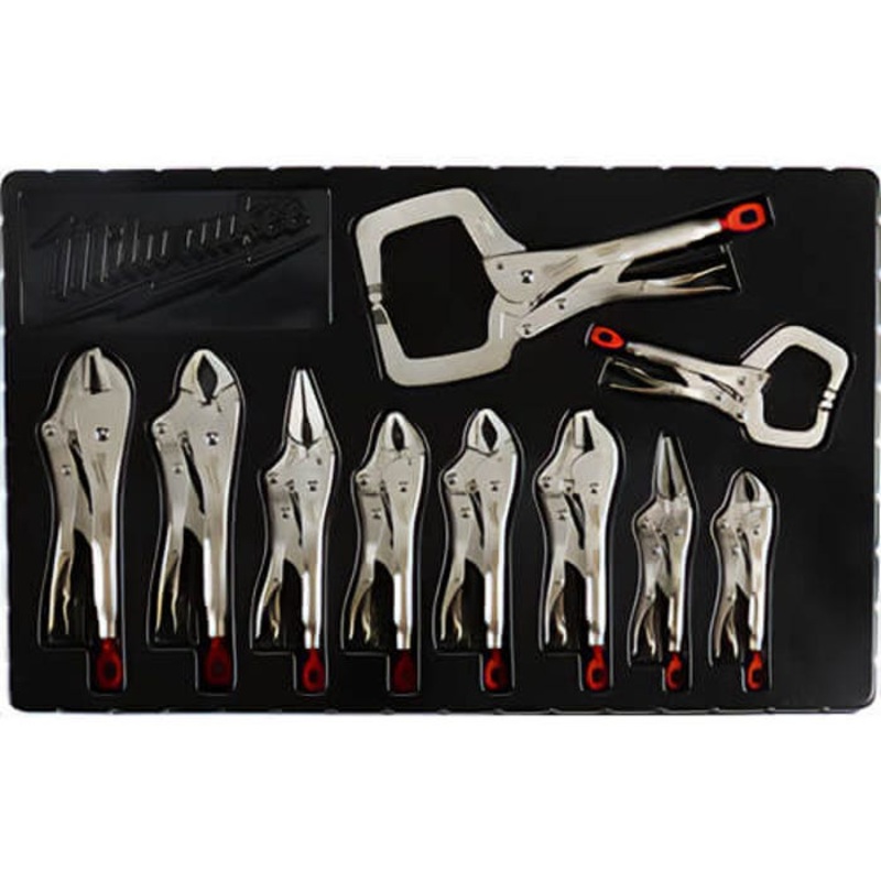 Milwaukee 48-22-3690 Torque Lock Plier Kit, Locking, 10 pc, 15.6 in OAL