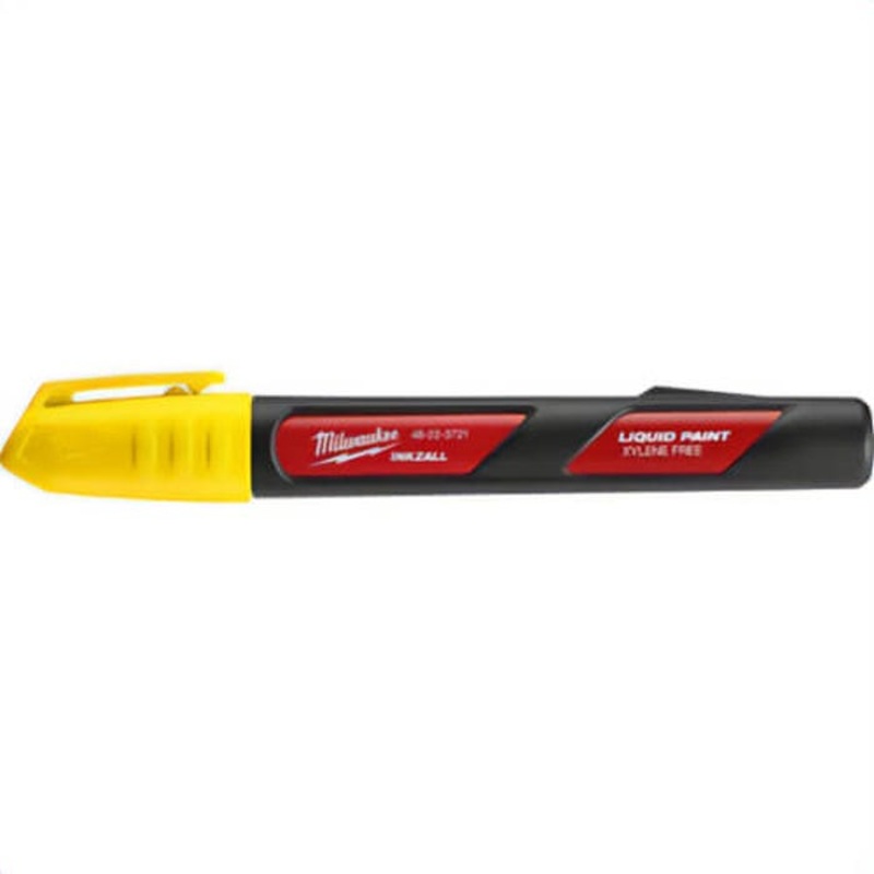 Milwaukee 48-22-3721 Liquid Paint Marker, Acrylic Nib/Plastic, Red/Yellow