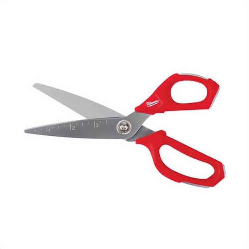 Milwaukee 48-22-4046 Straight Jobsite Scissor, 9.3 in OAL, Coated Steel Blade, Steel Handle