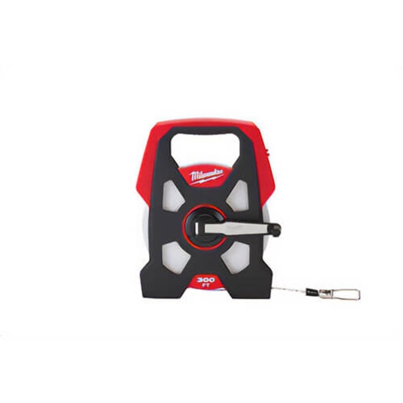 Milwaukee 48-22-5230 Long Reel Measuring Tape, 300 ft L x 3/8 in W Blade, Steel Blade