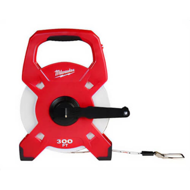 Milwaukee 48-22-5303 Long Measuring Tape, 300 ft L x 1/2 in W Blade, Fiberglass Blade, 1/10 in Graduation