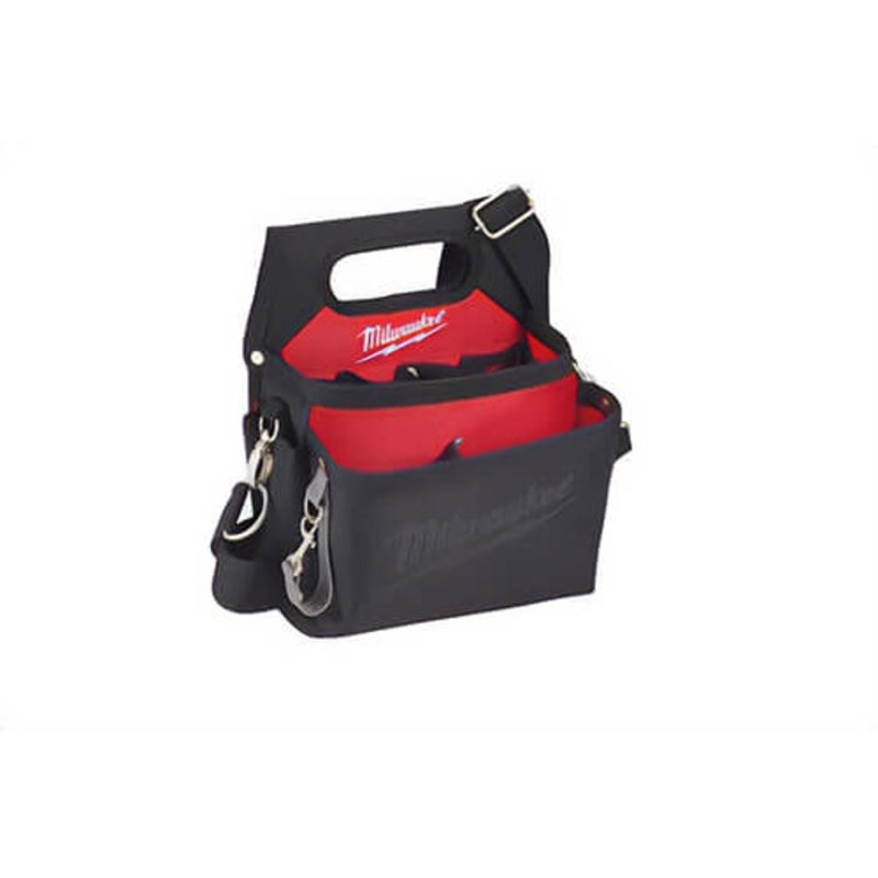 Milwaukee 48-22-8112 Electrician's Tool Pouch, 1680D Ballistic Nylon, Black/Red