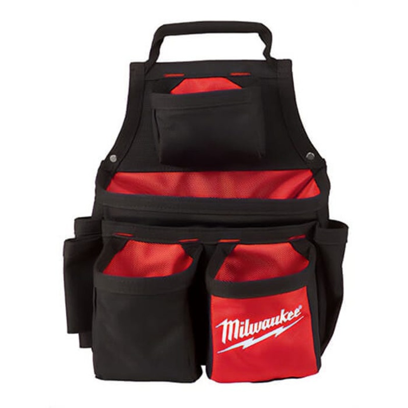 Milwaukee 48-22-8121 Carpenter's Pouch, 1680D Ballistic Nylon, Black/Red
