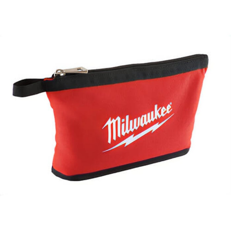 Milwaukee 48-22-8180 Heavy Duty Zipper Pouch, #10 Canvas, Red