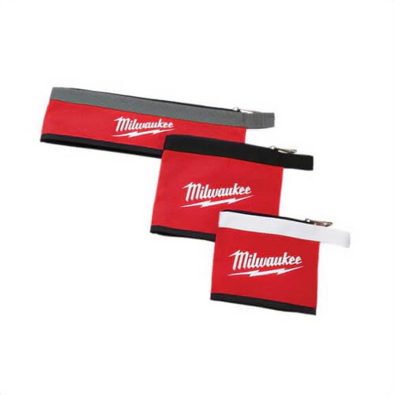 Milwaukee 48-22-8183 Multi-Size Zipper Pouch, Canvas, Red