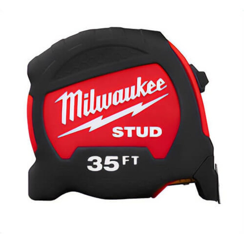 Milwaukee 48-22-9735 Stud Measuring Tape with Belt Clip, 35 ft, Steel Blade