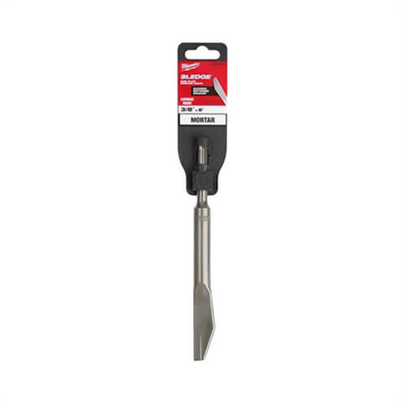 Milwaukee 48-62-6049 Sledge Masonry Single Ended Mortar Knife, SDS-Plus Shank, 3/8 in W Blade, 8 in OAL