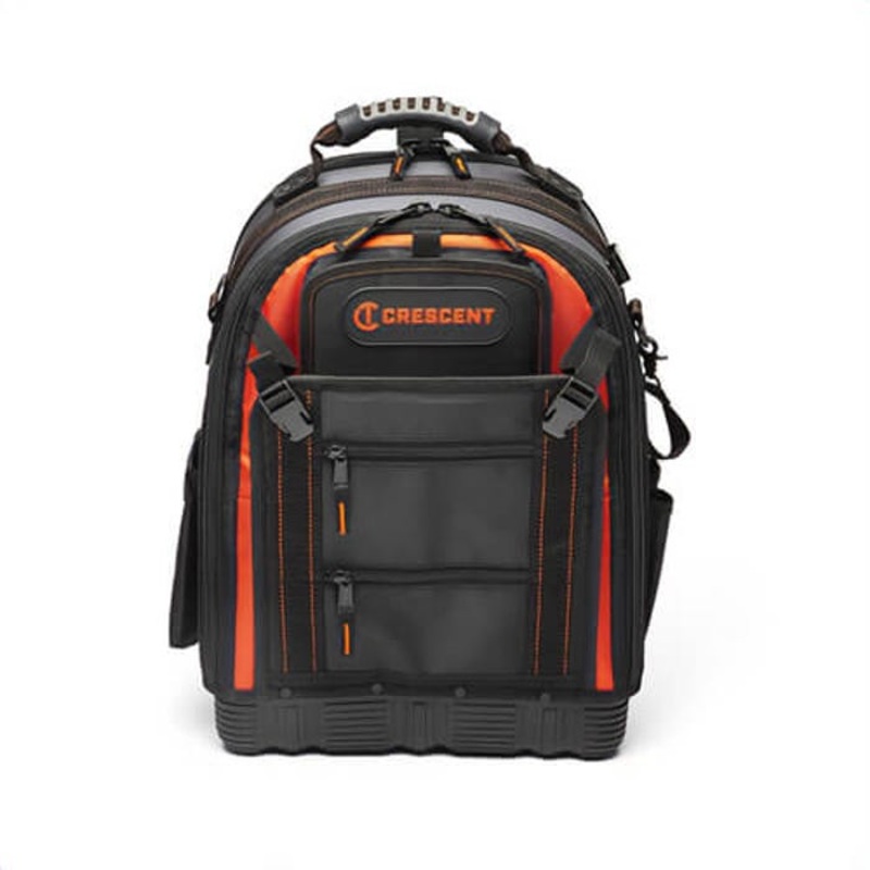 Crescent CTB1000 Tradesman Professional Grade Backpack, Polyester, Black/Gray/Rawhide