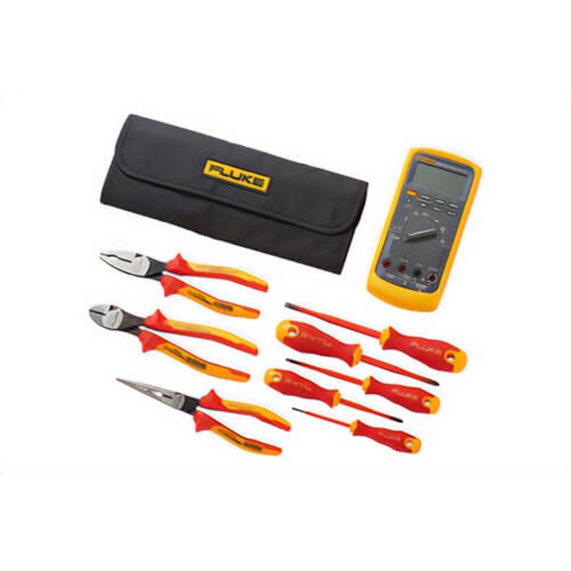 Fluke IB875K Hand Tool Starter Kit, 10 pc, CMV Steel, ASTM F1505