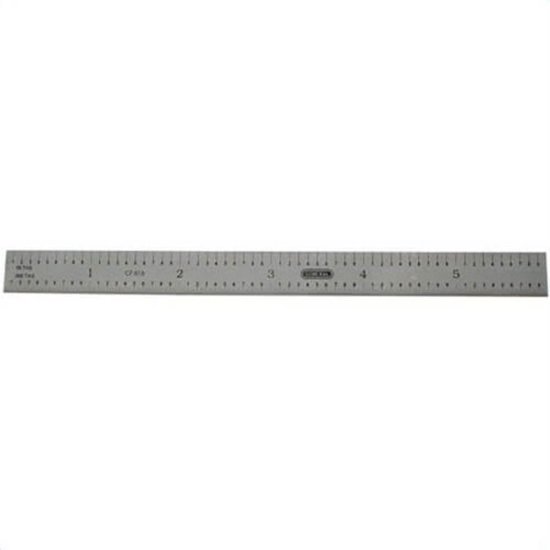 General CF616 Precision Flexible Steel Ruler with 5R Graduations, 6 in
