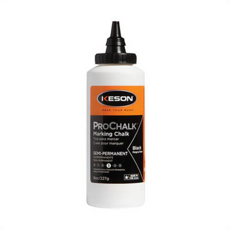 Keson 105BLACK ProChalk Semi-Permanent Waterproof Marking Chalk, Black, 5 lb, Bottle Package