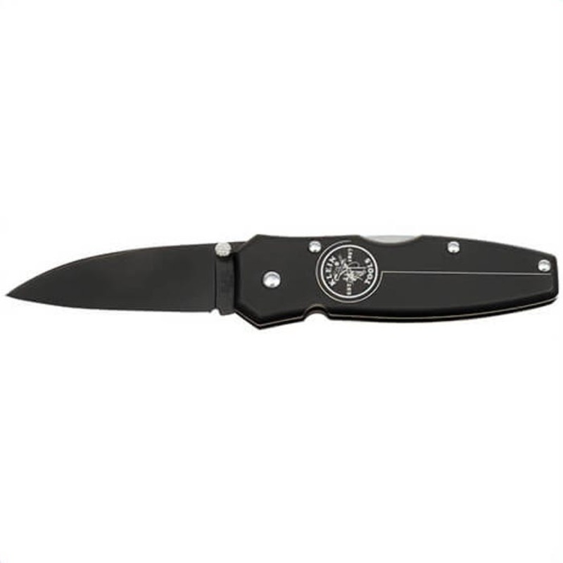 Klein 44000-BLK Black Lightweight Lockback Knife, 2-1/4 in Drop Point Blade