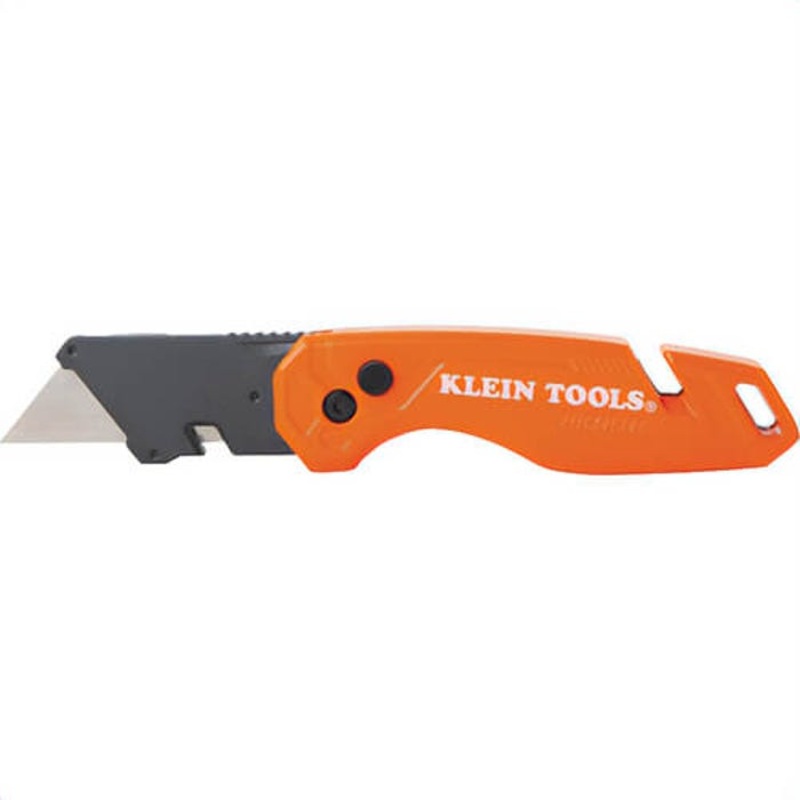 Klein 44303 Folding Utility Knife With Blade Storage, Aluminum, 6 pc Blades