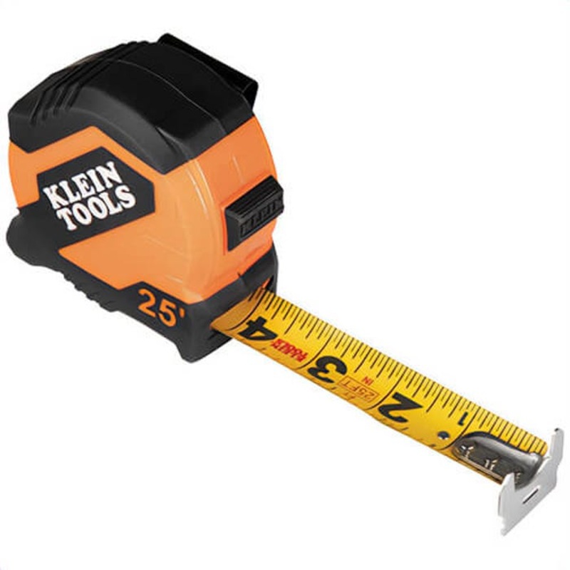 Klein 9525 Tape Measure, Double-Hook, 25 ft Compact