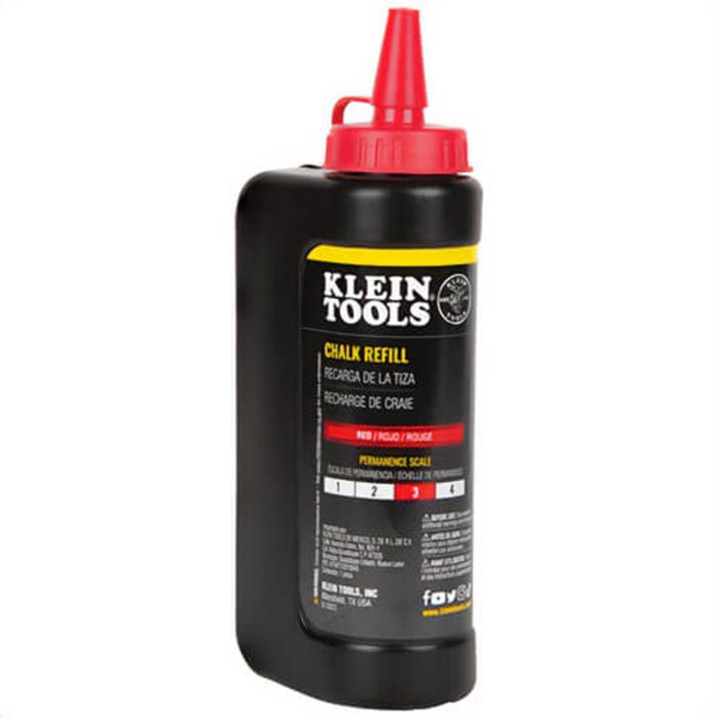Klein CHLK14R Semi-Permanent Chalk Refill, Red, 14 oz
