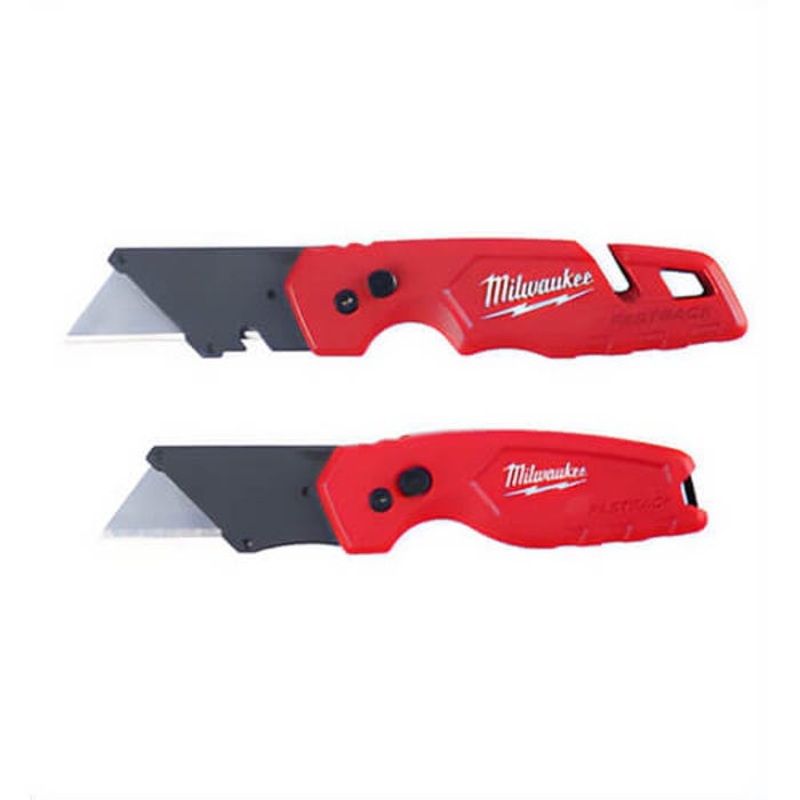 Milwaukee 48-22-1503 Fastback Folding Utility Knife Set, Steel Blade, 2 Blades Included, 6.87 in OAL