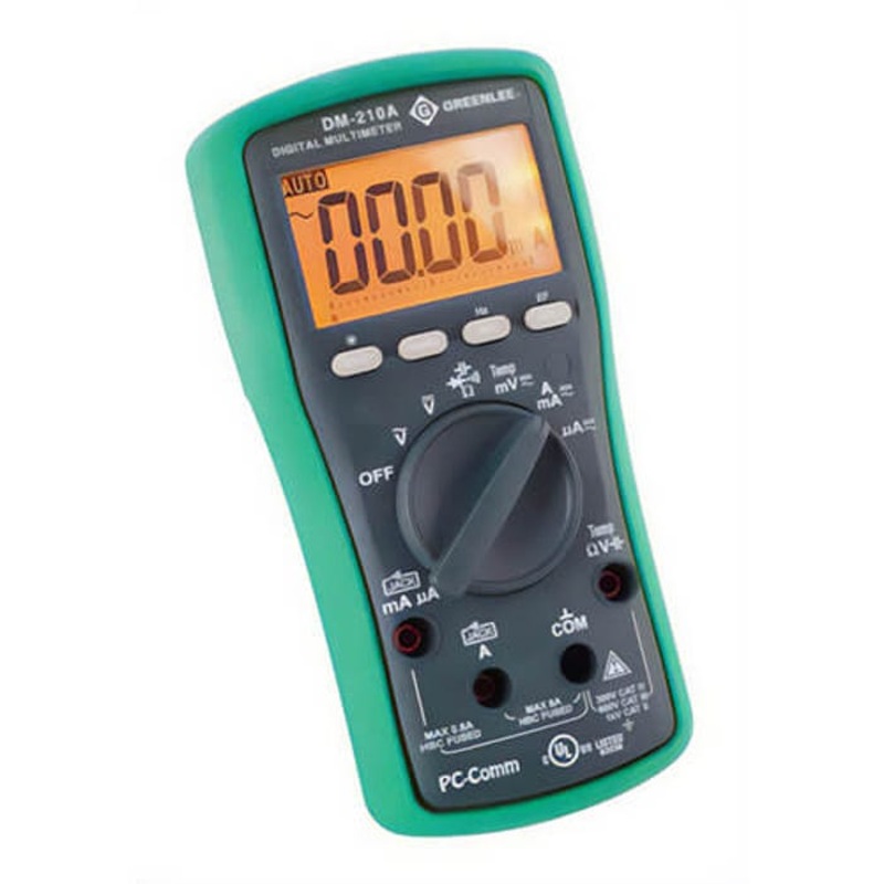 Greenlee DM-210A 6,000-Count Digital Multimeter, 1000V, 8A
