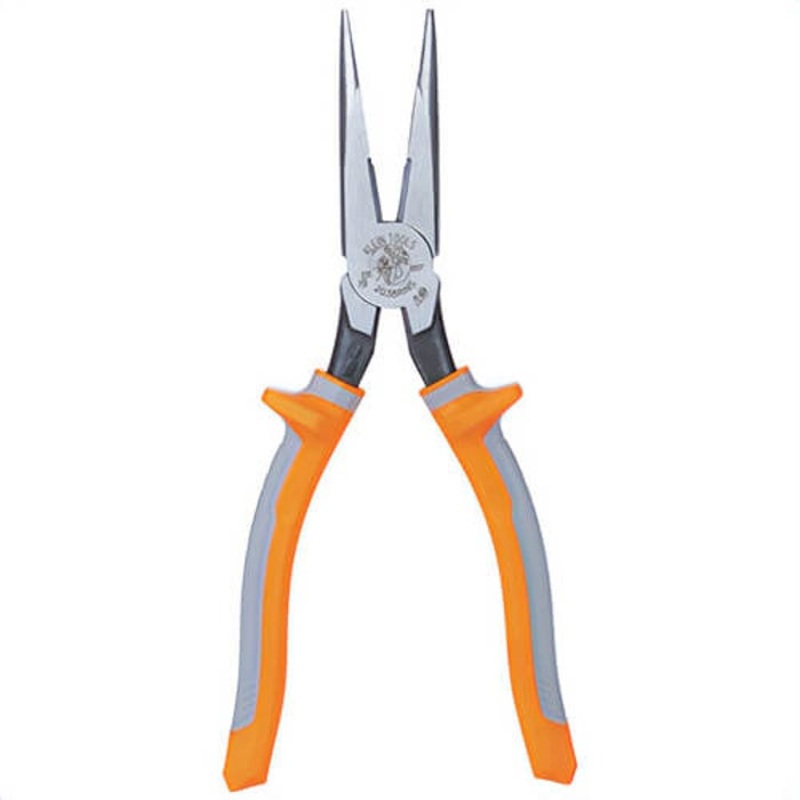 Klein 2038RINS Pliers, Long Nose Side-Cutters, Insulated, 8 in