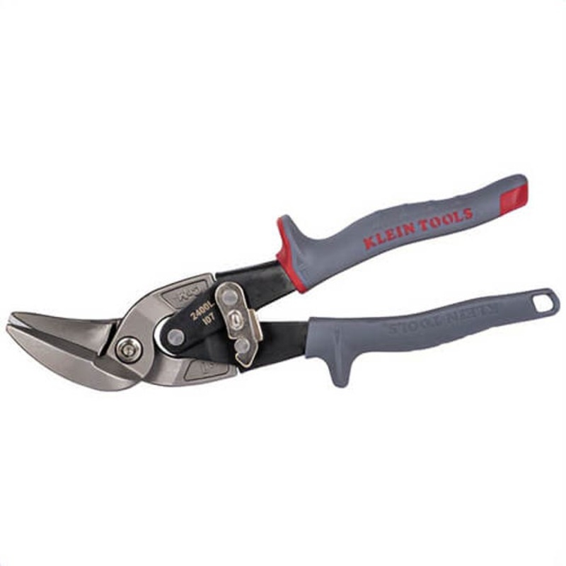 Klein 2400L Offset Left-Cutting Aviation Snips, Plastic, Hardened Steel, 4.75 in Handle