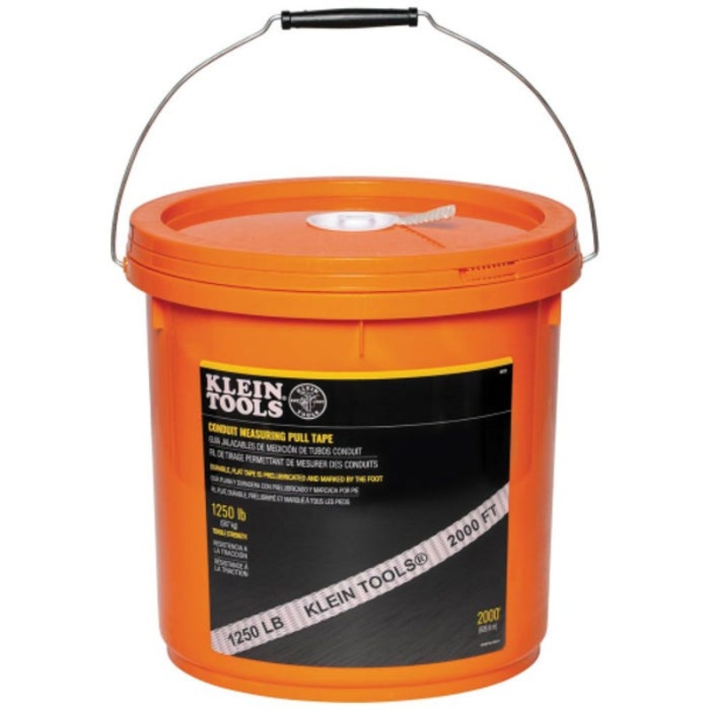 Klein 50122 Conduit Measuring Pull Tape, 1250 lb x 2000 ft