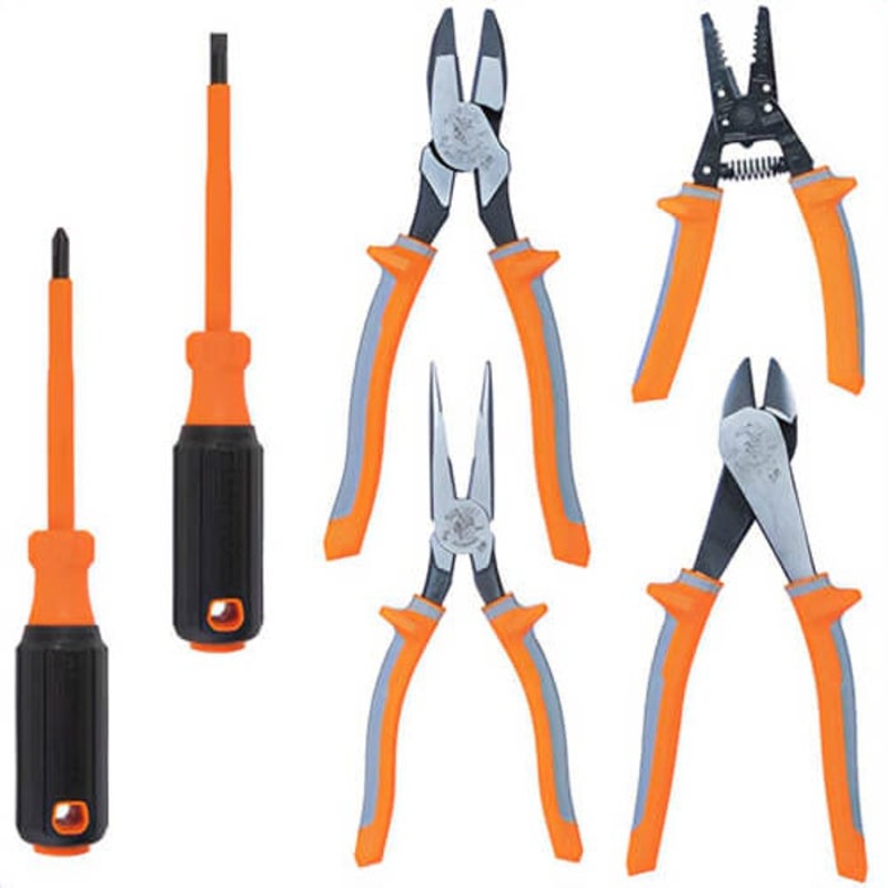 Klein 9418R Insulated Tool Set, 1,000V, Induction Hardened Steel, 6 pc