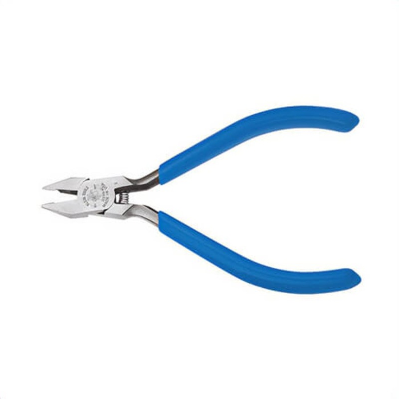 Klein D230-4C Diagonal Cutting Pliers, Electronics Nickel Ribbon Wire Cutter, Steel, 4 in