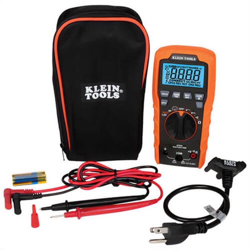 Klein ET270 Digital Multi-Tester DMM with Receptacle Tester and Batteries