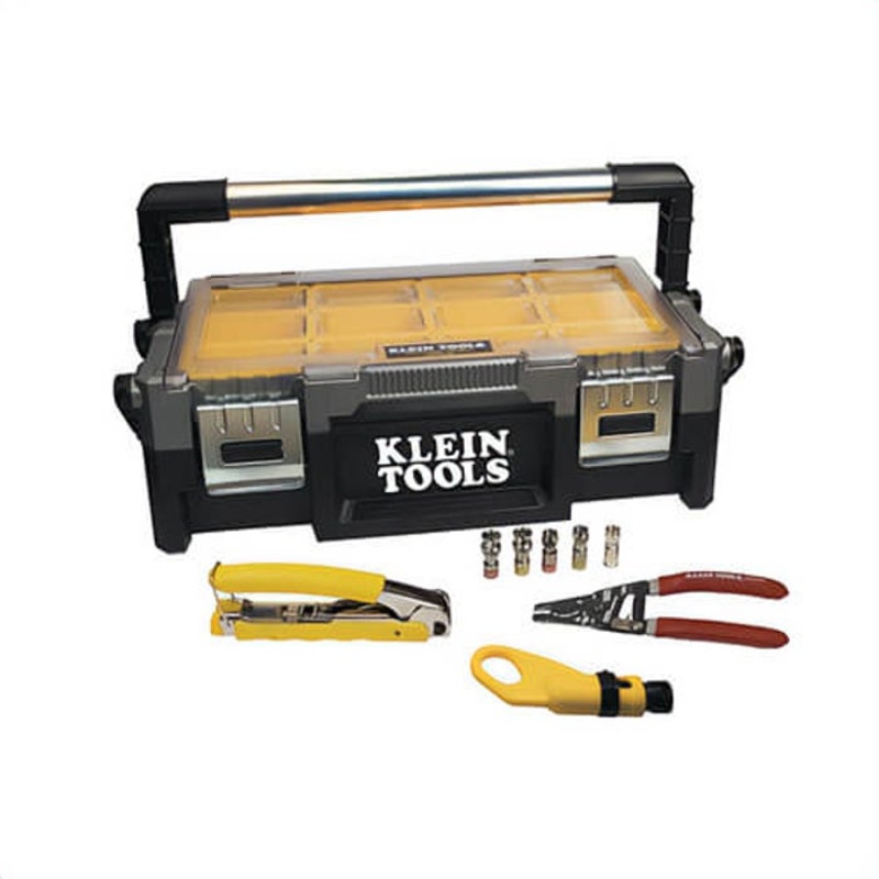 Klein VDV011-832 VDV ProTech Coaxial Kit with Strippers, Crimper and Cable Cutter