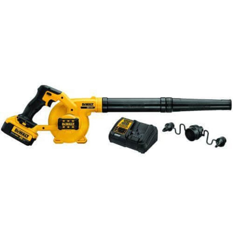 DeWALT 20V MAX* MATRIX DCE100M1 Compact Jobsite Cordless Blower Kit, 100 CFM Air Flow, 135 mph Air Velocity, 20 V 4 Ah Lithium-Ion Battery