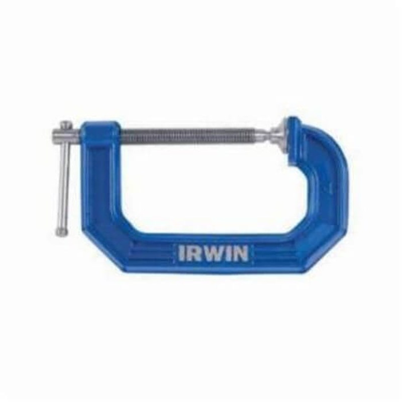 Irwin 225101ZR Quick-Grip 100 Regular Duty Standard Throat C-Clamp, 1/2 in W Jaw, 1-3/16 in D Throat, 1 in Clamping