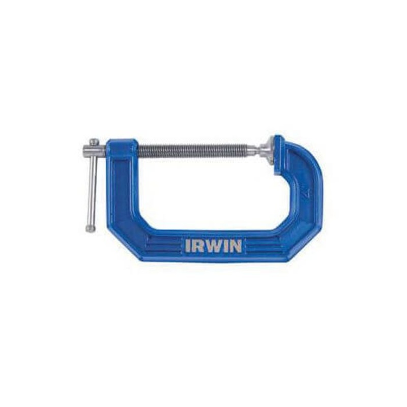Irwin Quick-Grip 225103ZR 100 Regular Duty Standard Throat C-Clamp, 2-1/4 in D Throat, 3 in Clamping, 0 to 3 in Jaw Opening, 1/2 in dia Screw