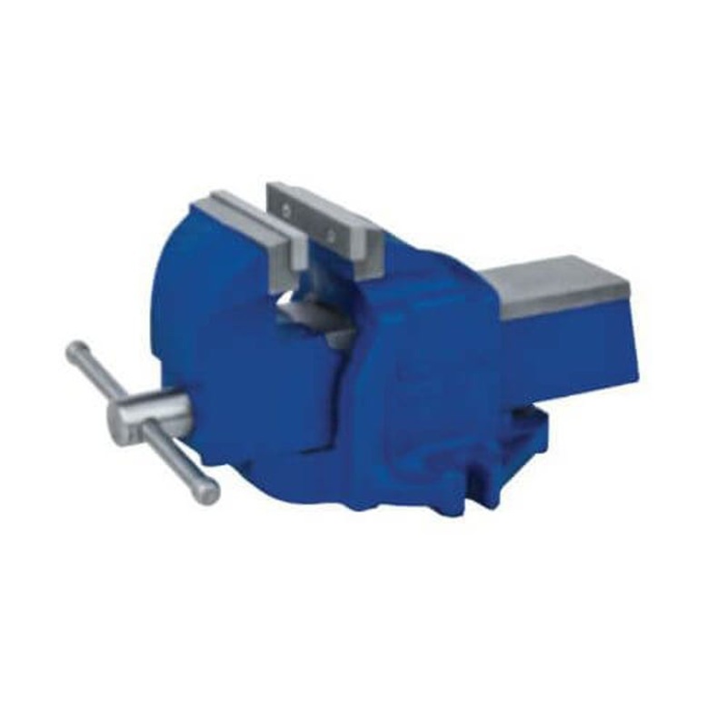 Irwin Record 5 Mechanics Vise, Replaceable Jaw, 6-1/2 in Jaw Opening, 5 in W Cast Iron Jaw, 3-1/4 in D Throat