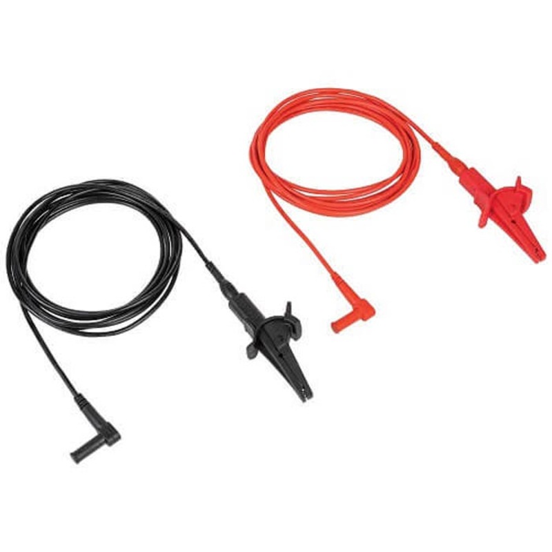 KLEIN 69367 Heavy Duty Alligator Clip Test Leads, PVC Housing, Ni-Plated Iron Clip, Copper Plug, 120 L x 1.75 H x 3 W in