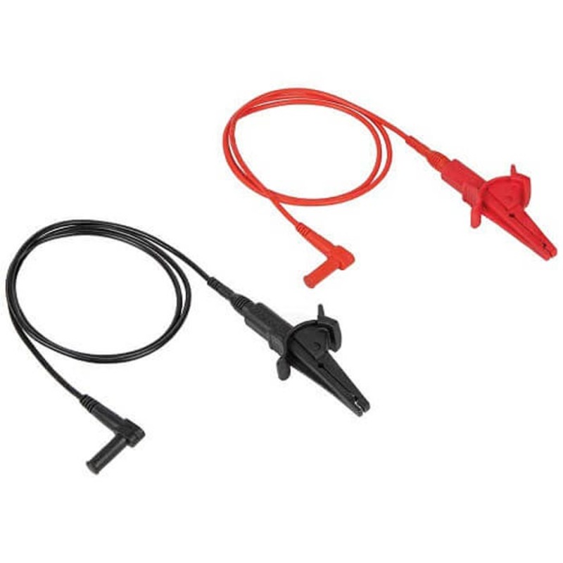 KLEIN 69367 Heavy Duty Alligator Clip Test Leads, PVC Housing, Ni-Plated Iron Clip, Copper Plug, 36 L x 1 H x 0.25 W in