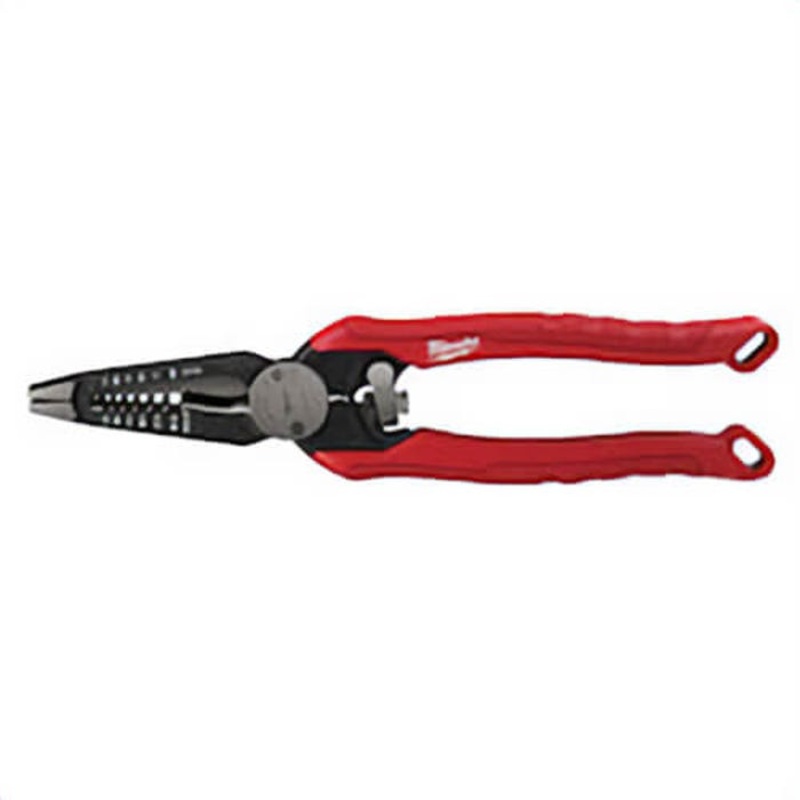 Milwaukee 48-22-3078 7-In-1 High Leverage Lineman Combination Plier, 18 to 8 AWG Solid/20 to 10 AWG Stranded Thick Max Wire, 0.45 in Steel Jaw