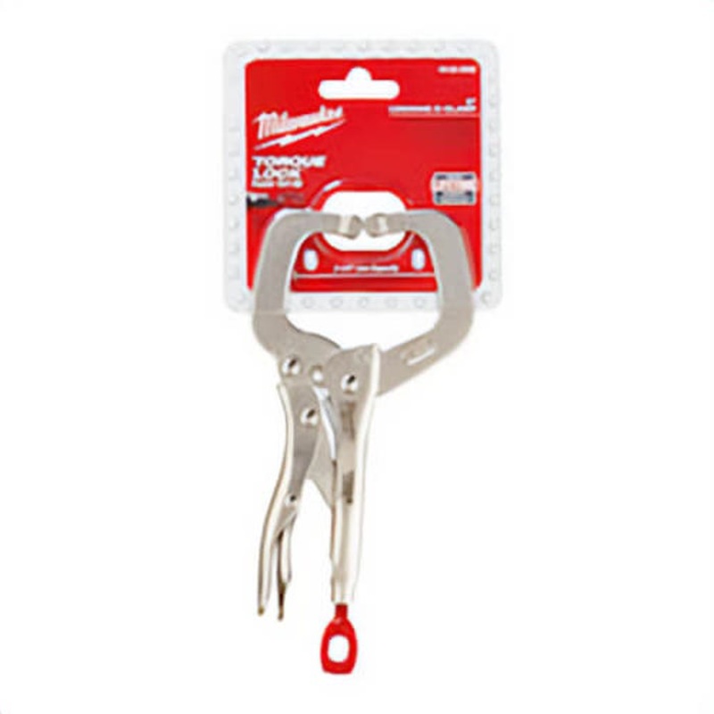 Milwaukee 48-22-3532 Regular Jaw Locking C-Clamp, Polished Chrome, 2-1/4 in D Throat, 1/2 in Jaw Opening, 6 in Jaw, Forged Alloy Steel