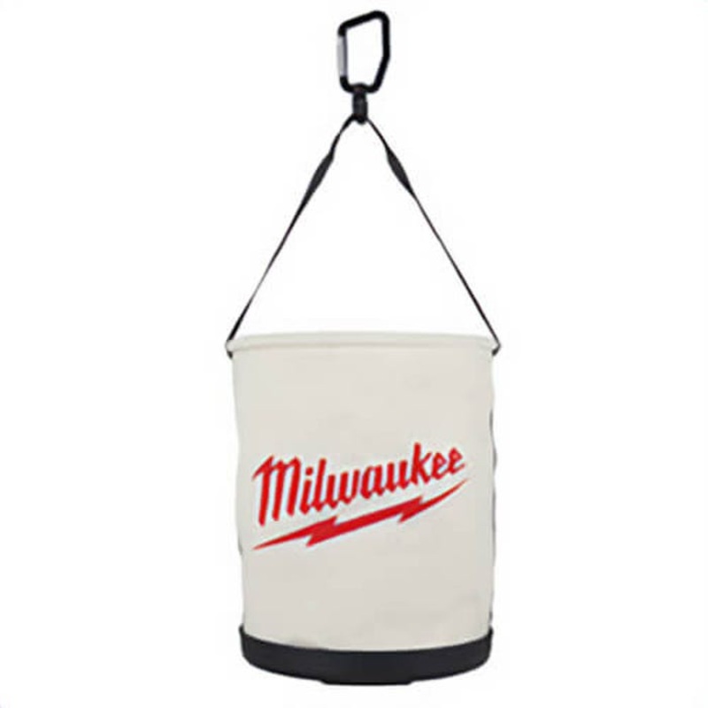 Milwaukee 48-22-8271 Utility Bucket, 14.57 in H x 11.81 in W x 11.81 in D, 1 Pockets, Canvas, Black/White