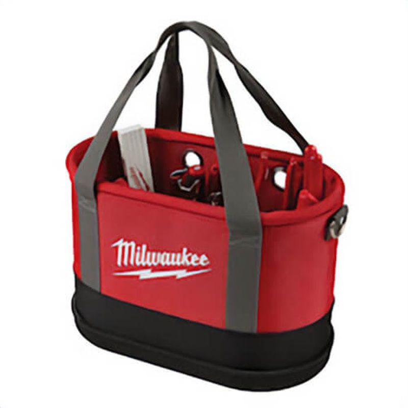 Milwaukee 48-22-8276 Aerial Oval Bag, 1680D Ballistic, Black/Red/Gray