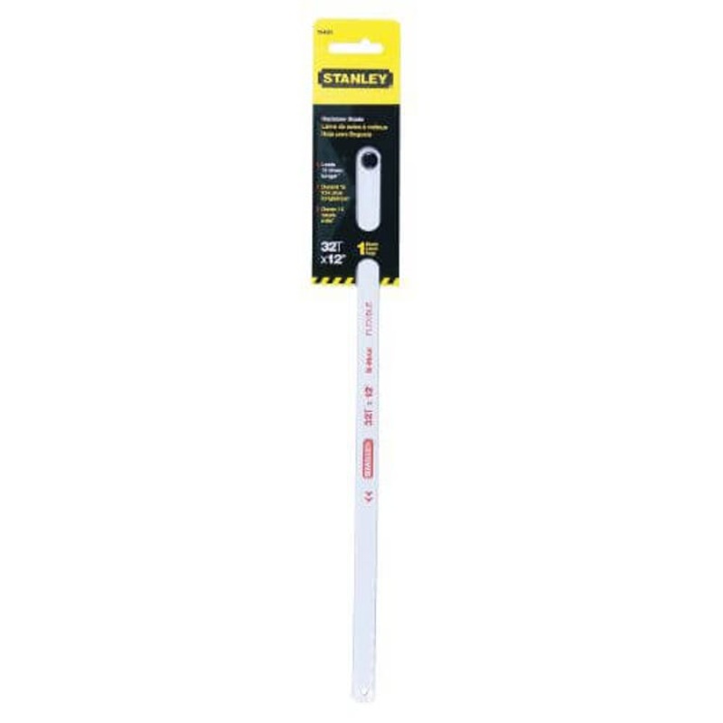 Stanley 15-612 600 Flexible Bi-Metal Hacksaw Blade, 1/2 in W x 12 in L Blade, HSS Cutting Edge, 18