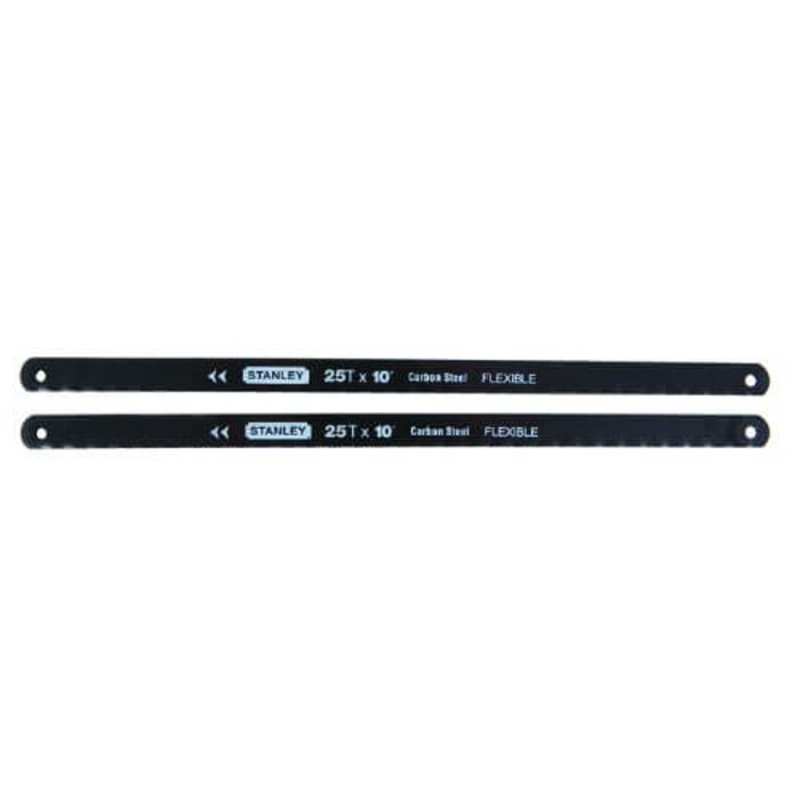 Stanley 15-904A 900 Flexible Hacksaw Blade, 1/2 in W x 10 in L Blade, High Carbon Steel Cutting Edge, High Carbon Steel Blade, 24