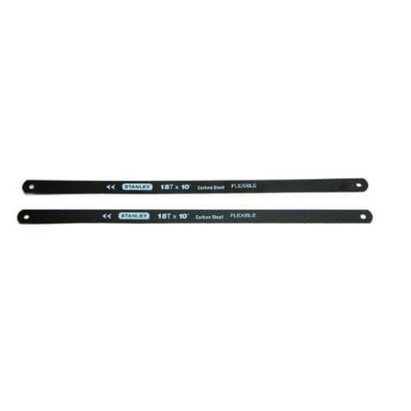 Stanley 15-908A 900 Flexible Hacksaw Blade, 1/2 in W x 10 in L Blade, High Carbon Steel Cutting Edge, High Carbon Steel Blade, 18