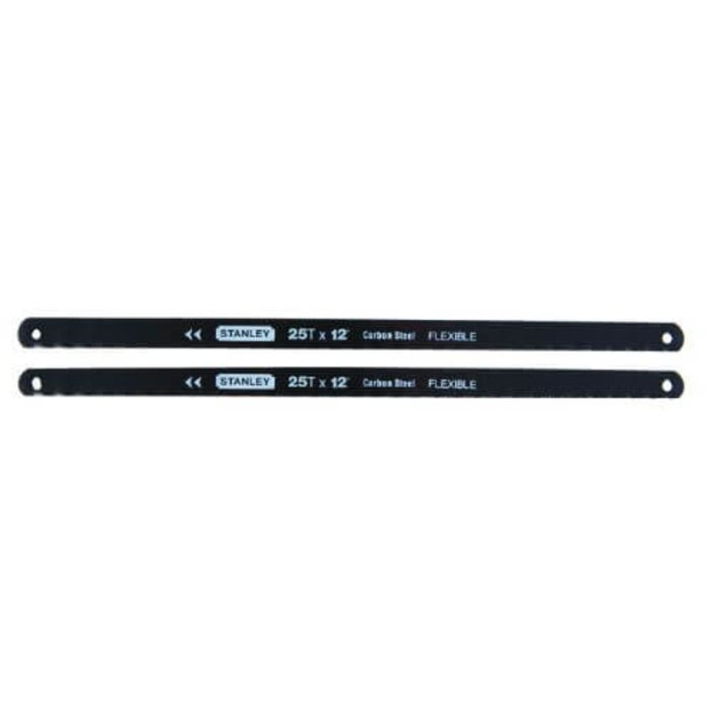 Stanley 15-924A 900 Flexible Hacksaw Blade, 12 in L Blade, High Carbon Steel Cutting Edge, High Carbon Steel Blade, 24