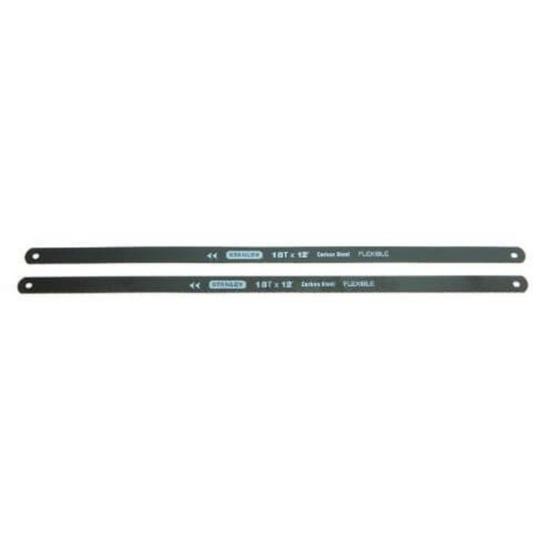 Stanley 15-928A 900 Flexible Hacksaw Blade, 1/2 in W x 12 in L Blade, High Carbon Steel Cutting Edge, High Carbon Steel Blade, 18