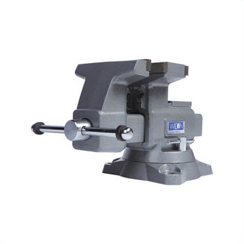 Wilton 28822 Reversible Bench Vise, Serrated Jaw, 7-1/4 in Jaw Opening, 6-1/2 in W Hardened Steel Jaw, 4 in D Throat