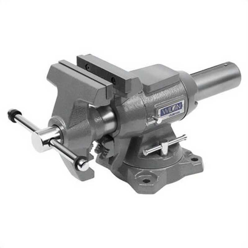 Wilton 28844 Multi-Purpose Bench Vise, Serrated Jaw, 4 in Jaw Opening, 4-1/2 in W Hardened Steel Jaw, 2-1/4 in D Throat