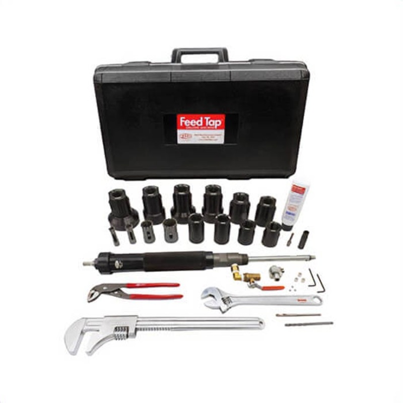 Reed FT2000UNIV Feed Tap Drilling Machine Kit, 3/4 to 2 in Pipe