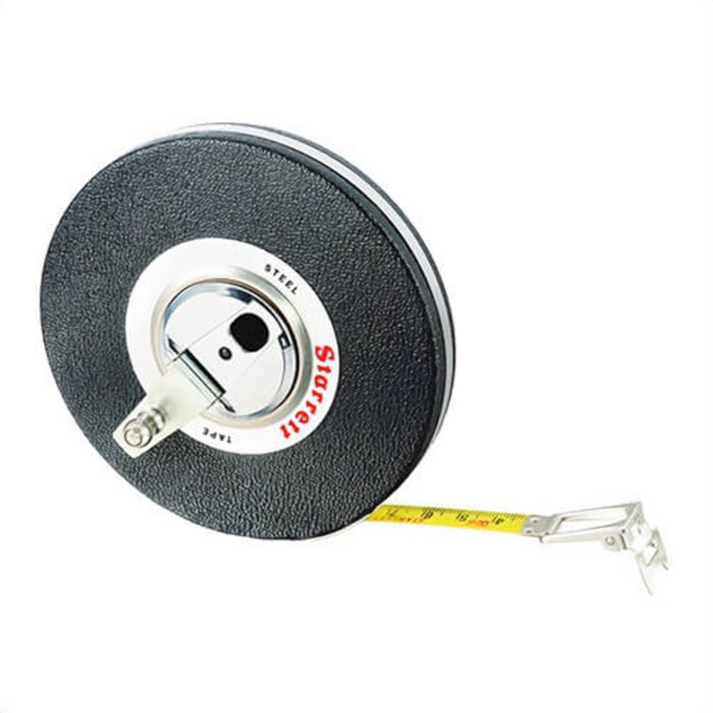 Starrett Exact 530-30CM Global Series Long Measuring Tape, 30 m L x 3/8 in W Blade, Steel Blade, Metric Measuring System, 1 mm Graduation